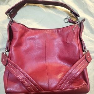 a.n.a. Genuine leather hobo shoulder bag handbag purse black